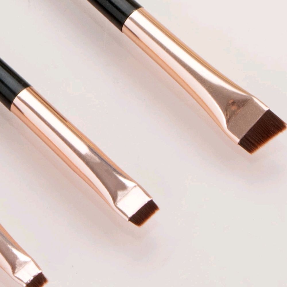 💕 $6 Bundled Gold Angled Makeup Brushes for Precision Application